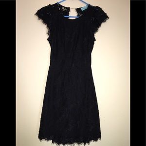 Black short lace dress